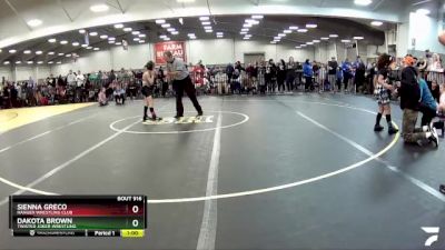 68-69 lbs Round 1 - Sienna Greco, Ranger Wrestling Club vs Dakota Brown, Twisted Joker Wrestling