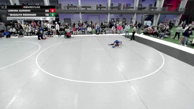 Junior Girls - 100 lbs 7th Place Match - Madalyn Riedinger, Trailblazer Wrestling Club vs Lemuna Gurisho, Doomsday Wrestling Club