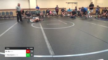 70 lbs Rr Rnd 3 - Matthew Bly, K4 Mat Assassins Black vs TJ Markijohn, K4 Tri State Hammers