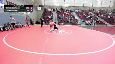 157 lbs Quarterfinal - Drake Morrison, East Idaho Elite Wrestling Club vs Logan Bradley, Buzzsaw Wrestling Club