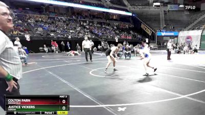 150 Class 1 lbs Quarterfinal - Colton Parn, Brookfield vs Justice Vickers, Adrian