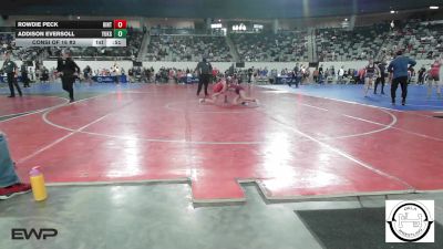 123 lbs Consi Of 16 #2 - Rowdie Peck, Hinton Comets vs Addison Eversoll, Yukon MS Girls