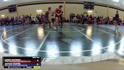 190 lbs Cons. Round 5 - James Hastings, Terre Haute Northside Wrestling Club vs Nathan Shafer, New Castle Youth Wrestling Club