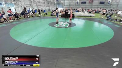 106 lbs 2nd Wrestleback (16 Team) - Jack Schauer, North Dakota Red vs Kai Hermann, Team Texas B