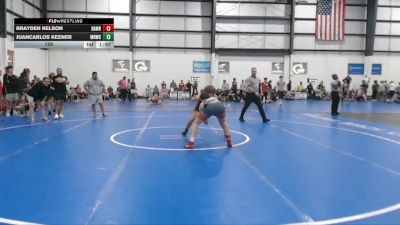 126 lbs JUANCARLOS KEENER, MAT RATS WRESTLING CLUB vs Brayden Nelson, RALEIGH AREA WOLFPACK RED