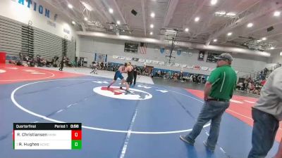 250 lbs Quarterfinal - Riley Hughes, Natrona Colts Wrestling Club vs Riddik Christiansen, Moorcroft Mat Masters Wrestling Club