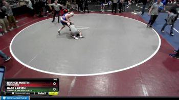 160 lbs Cons. Round 4 - Gabe Larsen, Coeur D`Alene High School vs Branch Martin, Frenchtown
