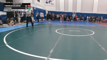 132 lbs Champ. Round 3 - Nicholas Salamone, Easton Area Hs vs AJ Stover, The Peddie School