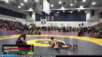 120 lbs Champ. Round 1 - Matthias Valdez, Hesperia vs Onelo Lorberter, Chaparral