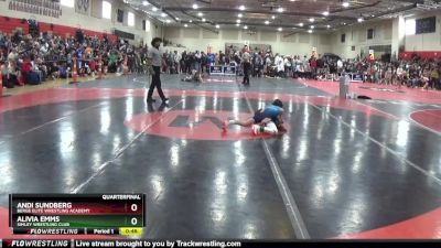 70 lbs Quarterfinal - Andi Sundberg, Berge Elite Wrestling Academy vs Alivia Emms, Simley Wrestling Club