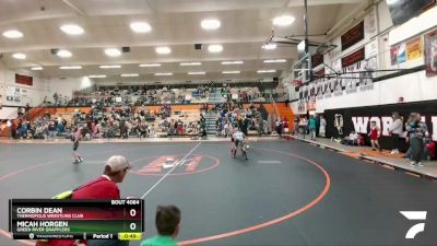 71 lbs Quarterfinal - Micah Horgen, Green River Grapplers vs Corbin Dean, Thermopolis Wrestling Club