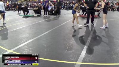 110 lbs Quarters & 1st Wb (16 Team) - Sofia Abramson, Oklahoma City University vs Jaden Breeden, Doane