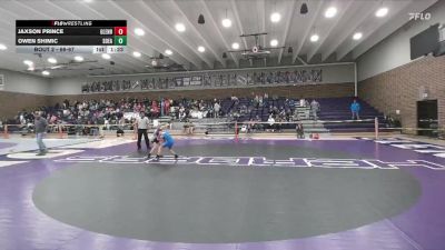 66-67 lbs Round 1 - Jaxson Prince, Glenrock Intermediate Middle School vs Owen Shimic, Southeast MS