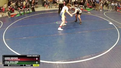 120 lbs Champ. Round 2 - Aiden Brown, Team Boulder Jr Eagles vs Cole Ballard, Colorado Outlaws