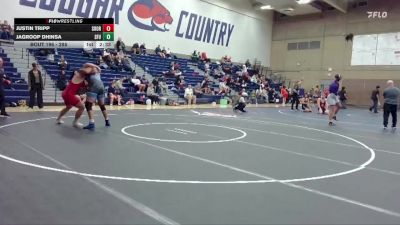 285 lbs Semifinal - Jagroop Dhinsa, Simon Fraser (B.C.) vs Justin Tripp, Southern Oregon