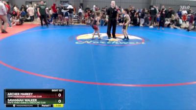 63 lbs Quarterfinal - Archer Markey, Team Aggression Wrestling Club vs Savannah Walker, White River Hornets Wrestling Club