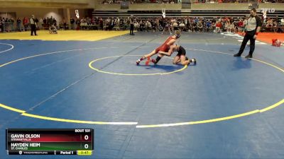 108 lbs Cons. Round 2 - Hayden Heim, St. Charles vs Gavin Olson, Stewartville