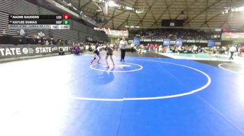 Girls 4A 170 lbs Champ. Round 1 - Kaylee Dumas, Graham-Kapowsin (Girls) vs Naomi Sauders, Lewis And Clark (Girls)