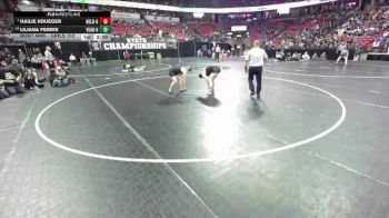 Girls 152 lbs Champ. Round 1 - Hailie Krueger, New London-Girls vs Liliana Ferris, Verona Area-Girls