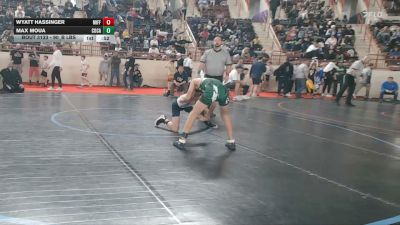 90_B lbs Consi Of 4 - Wyatt Hassinger, Mifflin County vs Max Moua, Cocalico