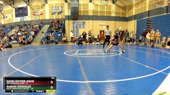 115 lbs Cross Bracket (8 Team) - Raidon Gonzalez, Delta Wrestling Club Inc. vs Gavin Snyder-Davis, Leo Wrestling Club