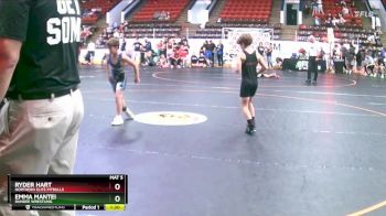 90 lbs Round 4 - Emma Mantei, Dundee Wrestling vs Ryder Hart, Northern Elite Pitbulls