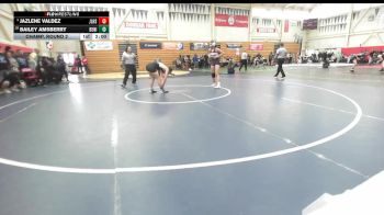 115 lbs Champ. Round 2 - Jazlene Valdez, James Logan High School vs Bailey Amsberry, Benicia