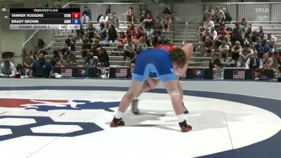 92 (2 of 3) Champ. Round 1 - Tanner Hodgins, Shore Thing Wrestling Club vs Brady Brown, All-American Wrestling Club