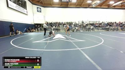 133 lbs Quarterfinal - Evan McShane, Cal Poly Humbolt vs Kase Mauger, Utah Valley