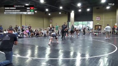 108 lbs Round 5 (6 Team) - Owen Hebert, North DeSoto Red WA vs Jackson Mcgivney, Gulf Coast WC