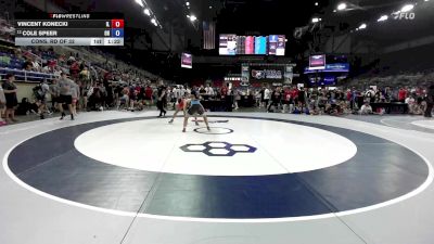 132 lbs Cons. Rd Of 32 - Vincent Konecki, IL vs Cole Speer, OH