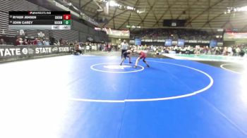 Boys 2A 120 lbs Cons. Round 1 - Ryker Jensen, W. F. West vs John Carey, Hockinson