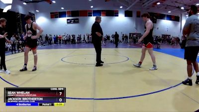 190 lbs Cons. Semi - Sean Whelan, Legacy Dragons Wrestling vs Jackson Brotherton, Richmond Wrestling Club