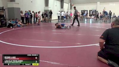 75 lbs Cons. Round 2 - Ryder Luke, Tiger Youth Wrestling vs Lincoln McGlamry, River Rats Wrestling Club