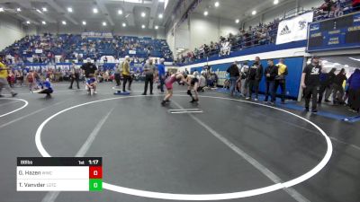 88 lbs Rr Rnd 4 - Grayson Hazen, Woodland Wrestling Club vs Temperance Vanvder, Lone Grove Takedown Club