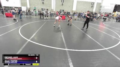 119 lbs Cons. Semi - Michael Laux, Askren Wrestling Academy vs Isaac Foster, Aviators Wrestling