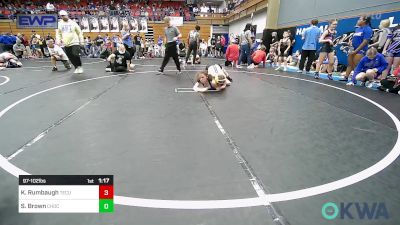 97-102 lbs Rr Rnd 2 - Kylah Rumbaugh, Tecumseh Youth Wrestling vs Sophie Brown, Choctaw Ironman