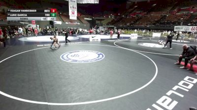 88 lbs Semis - Teagan VanBebber, MTC - MANTANONA TRAINING CENTER vs Luke Garcia, The Valley Wrestling Club