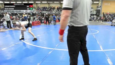 120 lbs Quarterfinal - Logan Barry, Scituate RI vs Zack Dixon, Xavier