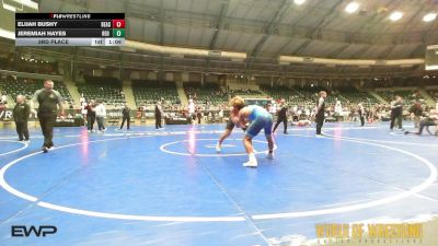 135 lbs 3rd Place - Elijah Bushy, Beast Mode Wrestling vs Jeremiah Hayes, Red Cobra Westling Academy