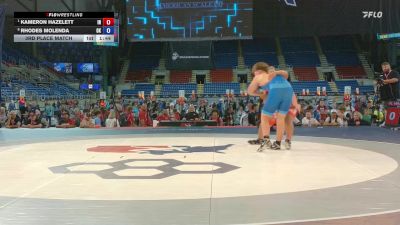 285 lbs 3rd Place Match - Kameron Hazelett, IN vs Rhodes Molenda, OK