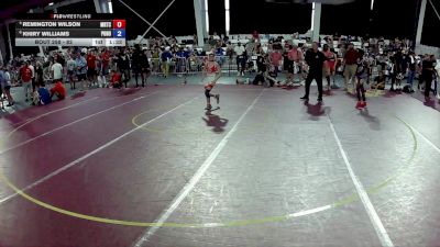 82 lbs Cons. Semis - Remington Wilson, Midwest Regional Training Center vs Khiry Williams, Pontiac Huskies