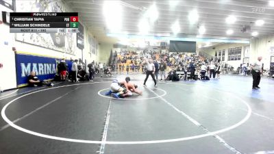 190 lbs Semifinal - Christian Tapia, Porterville vs William Schindele, El Toro
