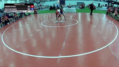 105 lbs Logan Littell, Arkansas Blue vs Dalylah Mora, California Blue