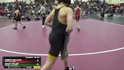 98-99A 1st Place Match - Joseph Hellman, Cedar Falls Peet vs Bohdy Miller, Waverly-Shell Rock