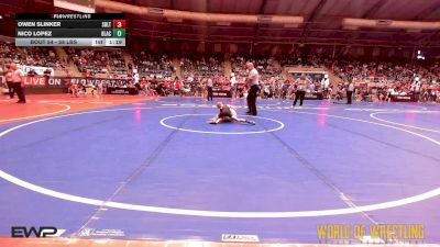 58 lbs Round Of 16 - Owen Slinker, Sebolt Wrestling Academy vs Nico Lopez, Black Fox Academy