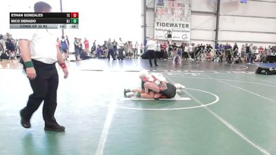 132 lbs Consi Of 32 #2 - Ethan Gonzales, TX vs Nico DeRado, NJ