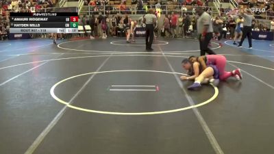 118 lbs Champ. Round 1 - Hayden Mills, Chillicothe MS vs Amauri Ridgeway, Raising The Level Wrestling Cl