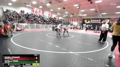 125 lbs Semifinal - Zahra Stewart, Orange Vista vs Estella Wade, Sultana