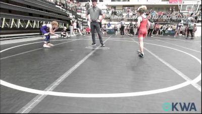 52-55 lbs Round Of 16 - Cannon Corley, Harrah Little League Wrestling vs Brantley Robertson, Chickasha Youth Wrestling
